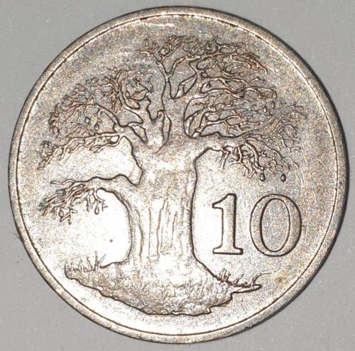 1988 - 10 CENT COIN - ZIMBABWE - (Copper-Nickel)